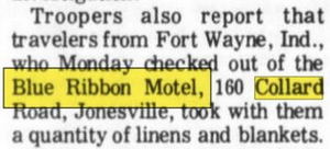 Blue Ribbon Motel - March 1973 Article